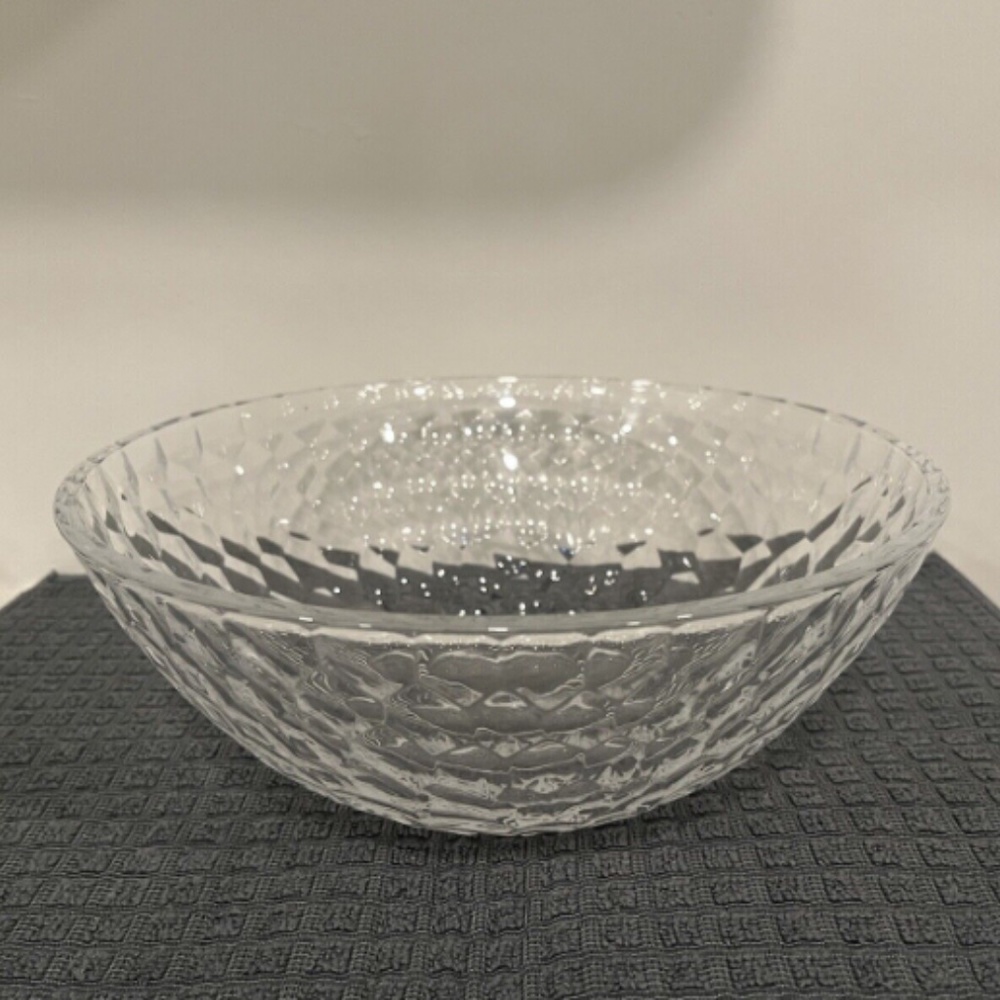 Tiffany and Co. Hammered Crystal Centerpiece Bowl